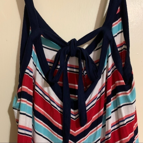 Motherhood Maternity Multi Color Striped V-Neck Sleeveless Tank Top Blouse Small - Picture 3 of 8